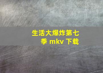 生活大爆炸第七季 mkv 下载